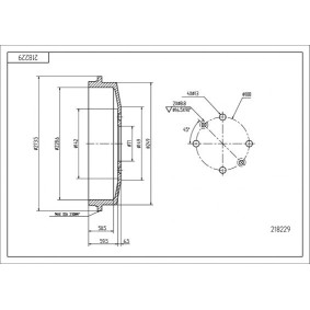 Acquista Tamburo freno da HART 218 229 a buon mercato per soli 27,29 €