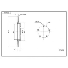 Achetez des Disque de frein HART 220 810 à prix pour 25,44 €