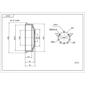 Acquista Tamburo freno da HART 221 457 a buon mercato per soli 39,50 €