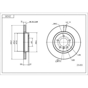 Comprar Disco de freno de HART 224 203 a bajo precio de 39,83 €