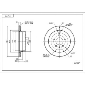 Achetez des Disque de frein HART 224 357 à prix pour 37,42 €