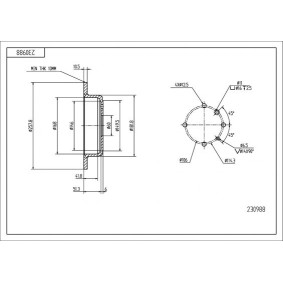 Achetez des Disque de frein HART 230 988 à prix pour 24,95 €