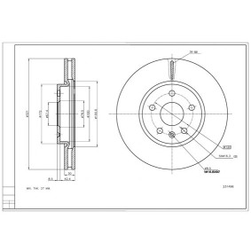 Achetez des Disque de frein HART 231 498 à prix pour 43,43 €