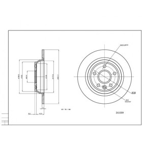 Achetez des Disque de frein HART 241 039 à prix pour 109,15 €