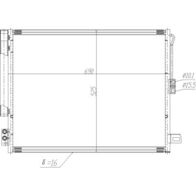 Achetez des Condenseur, climatisation HART 621 630 à prix pour 132,03 €