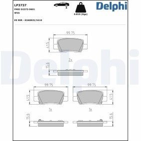 Köp Dammskyddsats, stötdämpare av DELPHI PCK16 till det låga priset 250,04 kr