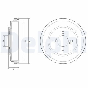 Achetez des Tambour de frein DELPHI BF643 à prix pour 51,27 €