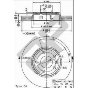 Bremsscheibe für NISSAN von METZGER