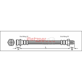 Comprar Latiguillo de freno de METZGER 4111003 a bajo precio de 7,92 €