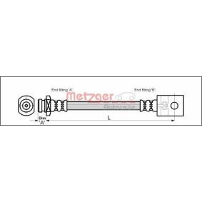 Achetez des Flexible de frein de chez METZGER en ligne pour VANETTE CARGO Camionnette (HC 23) à prix modérés