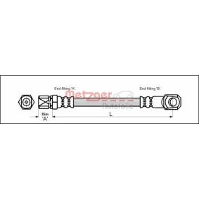 Compre Tubo flexível de travão da METZGER 4117018 a um preço baixo por 8,56 €
