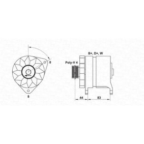 Compre Alternador da MAGNETI MARELLI 054022606010 a um preço baixo por 181,91 €