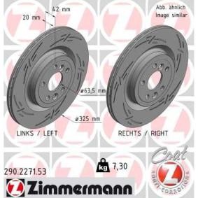 Achetez des Disque de frein ZIMMERMANN 290.2271.53 à prix pour 122,25 €