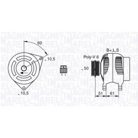 Acquista Alternatore da MAGNETI MARELLI 063532616010 a buon mercato per soli 223,28 €