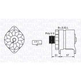 Kjøp Dynamo av MAGNETI MARELLI 063532631010 til den lave prisen 3139,11 NOK