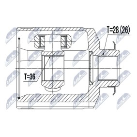 Gelenksatz, Antriebswelle NPW-HY-528 von NTY günstig für 80,31 € online kaufen