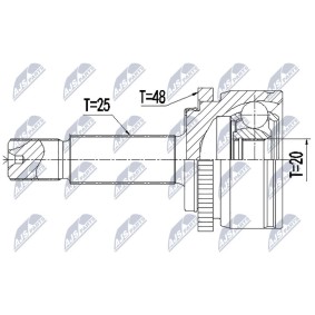 Gelenksatz, Antriebswelle NPZ-KA-367 von NTY günstig für 36,13 € online kaufen