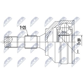 Gelenksatz, Antriebswelle NPZ-PE-029 von NTY günstig für 45,78 € online kaufen