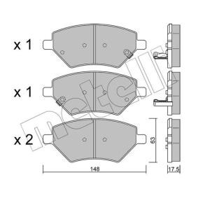 Compre Pastilhas de travão da METELLI 22-1286-0 a um preço baixo por 41,12 €