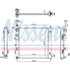 Kühler, Motorkühlung 606865 von NISSENS günstig für 153,45 € online kaufen