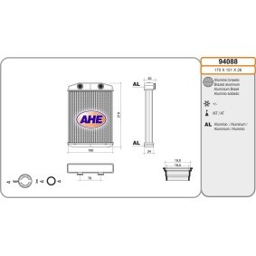 Wärmetauscher, Innenraumheizung 94088 von AHE günstig für 108,50 € online kaufen
