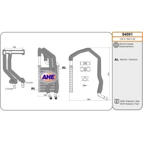 Wärmetauscher, Innenraumheizung 94091 von AHE günstig für 164,65 € online kaufen