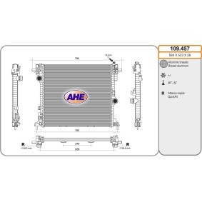 Kühler, Motorkühlung 109.457 von AHE günstig für 280,28 € online kaufen