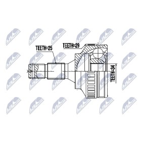 Gelenksatz, Antriebswelle NPZ-CT-009 von NTY günstig für 35,02 € online kaufen