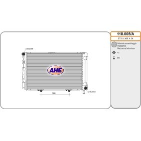 Compre Radiador, arrefecimento do motor da AHE 118.005/A a um preço baixo por 168,65 €