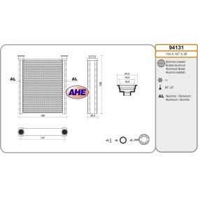 Wärmetauscher, Innenraumheizung 94131 von AHE günstig für 96,53 € online kaufen