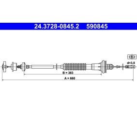 Achetez des Câble d'embrayage ATE 24.3728-0845.2 à prix pour 31,81 €