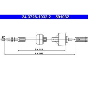 Achetez des Câble d'embrayage ATE 24.3728-1032.2 à prix pour 23,12 €