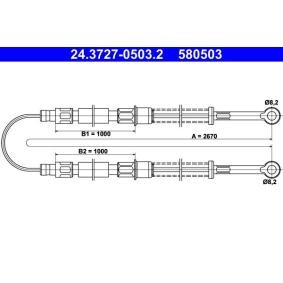Handbremsseil 24.3727-0503.2 AUTOBIANCHI von ATE
