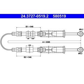 Handbremsseil 24.3727-0519.2 AUTOBIANCHI von ATE