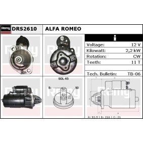 Anlasser für ALFA ROMEO von DELCO REMY