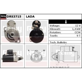 Köp Startmotor av DELCO REMY DRS3715 till det låga priset 1889,48 kr