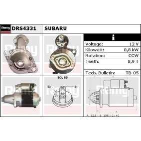 Anlasser für SUBARU von DELCO REMY