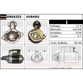 Anlasser für SUBARU von DELCO REMY