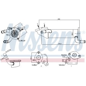 Comprar Enfriador EGR de NISSENS 989282 a bajo precio de 132,98 €