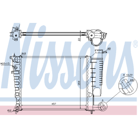 Comprar Radiador, refrigeración del motor de NISSENS 61367A a bajo precio de 130,35 €
