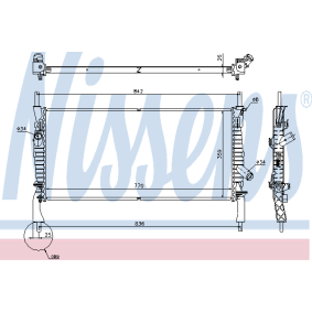 Kühler, Motorkühlung 66678 von NISSENS günstig für 93,81 € online kaufen