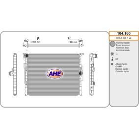 Kühler, Motorkühlung 104.160 von AHE günstig für 186,29 € online kaufen