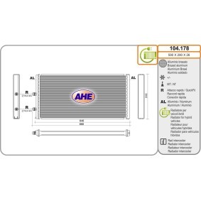 Kühler, Motorkühlung 104.178 von AHE günstig für 181,21 € online kaufen