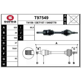 Osta Vetoakseli EAI:llä T97549 edullisesti hintaan 163,15 €