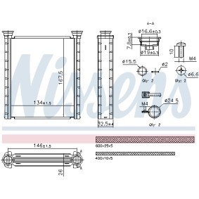 Wärmetauscher, Innenraumheizung 707280 von NISSENS günstig für 59,78 € online kaufen