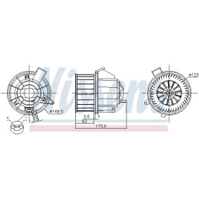 Compre Ventilador do habitáculo de NISSENS online para C3 Aircross II (2R_, 2C_) a preços moderados