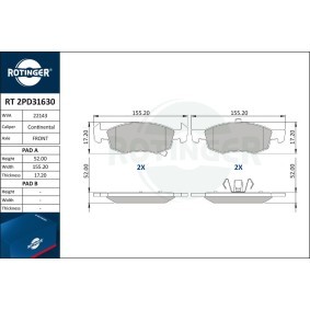Bremsbeläge für OPEL von ROTINGER