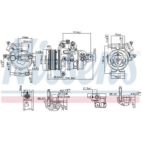 Compre Compressor de ar condicionado de NISSENS online para Fiesta Mk7 Van a preços moderados