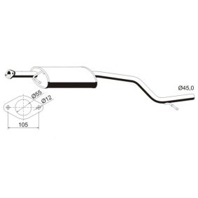 Mittelschalldämpfer FS-522ERNS von VEGAZ günstig für 117,61 € online kaufen