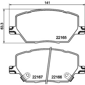 Bremsbeläge 8DB 355 025-901 von HELLA günstig für 70,52 € online kaufen